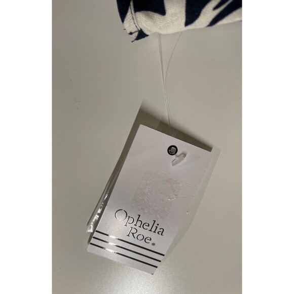 Ophelia Roe Womens 3X Navy & White Floral Print Sleeveless Button Back Top - Picture 8 of 10